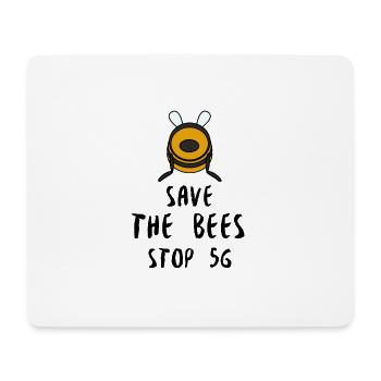 stop 5G radiation anti 5G protest and awareness ag - Mouse Pad (horizontal) - white - Front