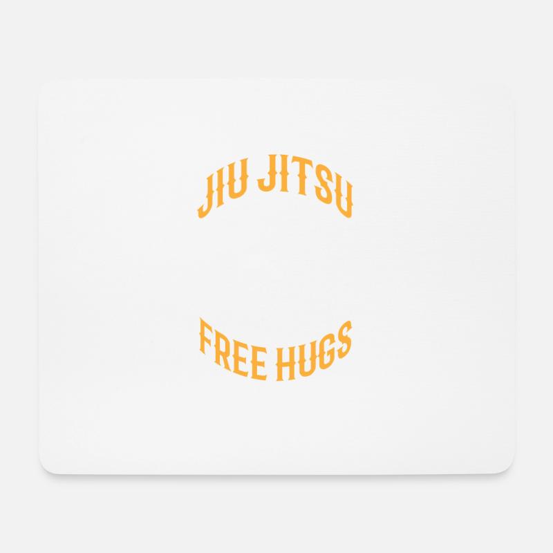 Free Hugs Jiu Jitsu Gifts Funny BJJ MMA Grappling - Mousepad (Querformat) - Weiß