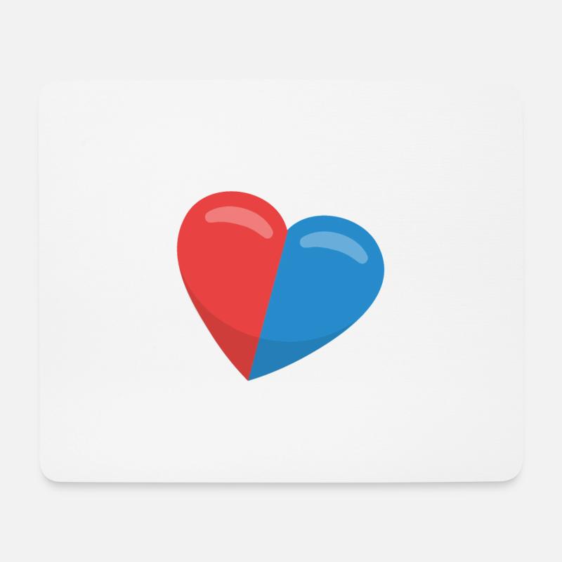Herz mit Tessin Schweiz Wappen - Mousepad (Querformat) - Weiß