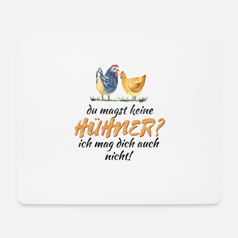 Humorvoller Huhn Spruch für Hühnerhalter Geschenk - Mousepad (Querformat) - Weiß