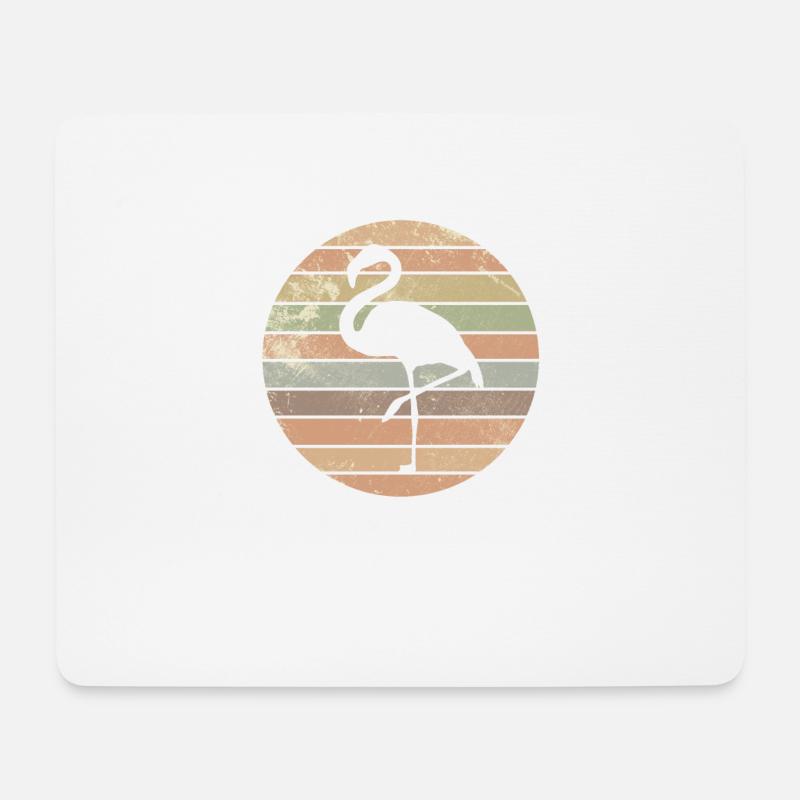 Flamingos Rosa Flamingo Pink Party Retro Geschenk - Mousepad (Querformat) - Weiß
