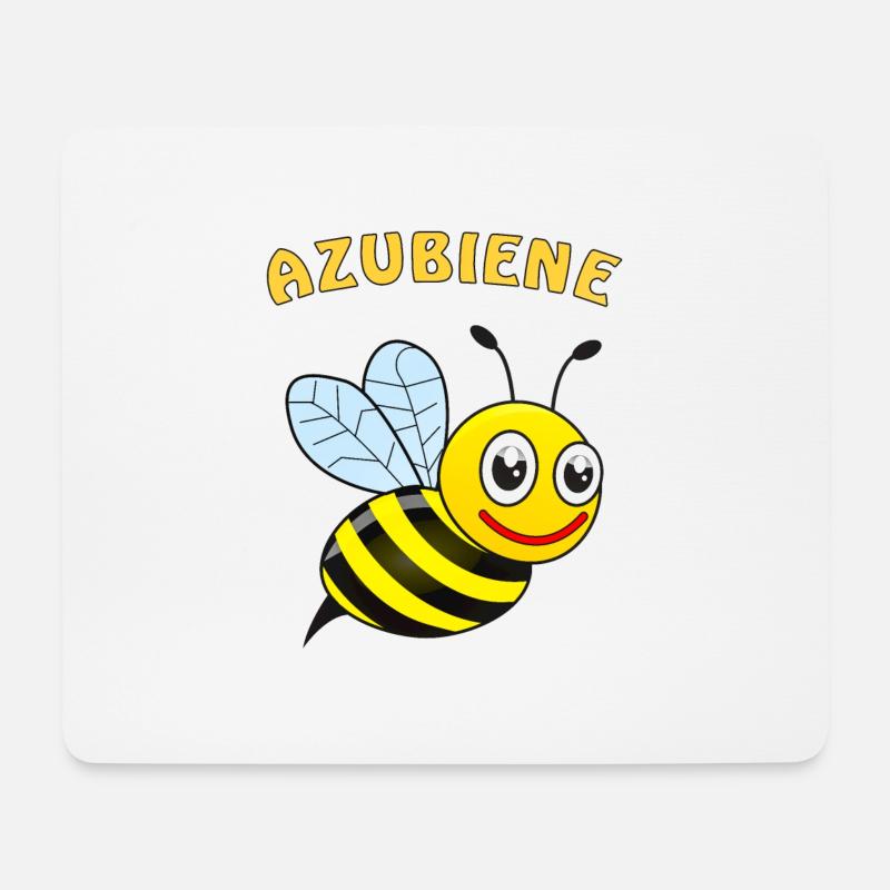 BIENE AZUBIENE - Mousepad (Querformat) - Weiß