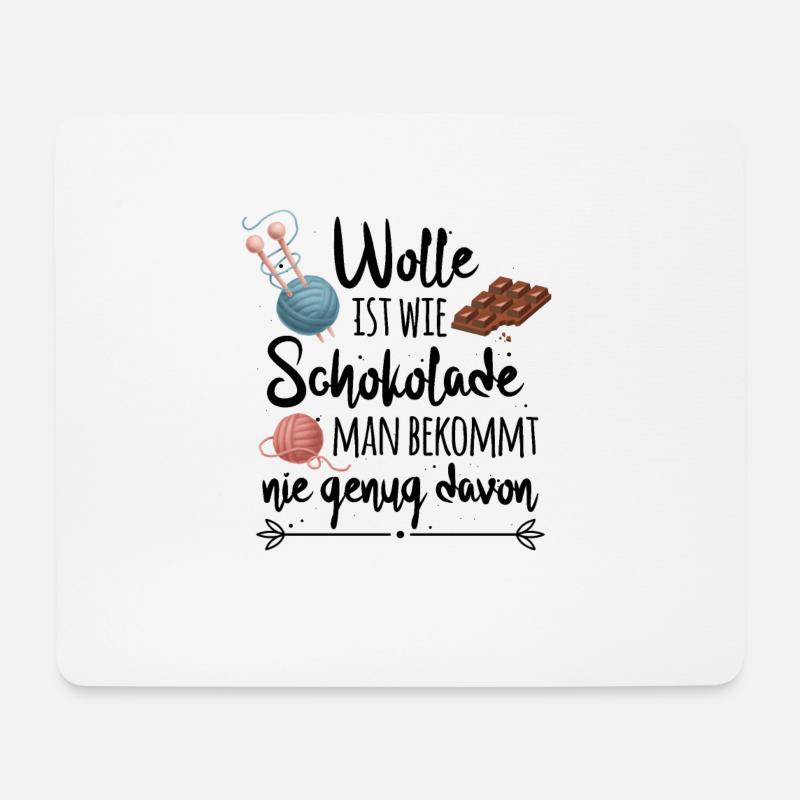 Netter Wolle Spruch für Näherinnen Geschenk - Mousepad (Querformat) - Weiß