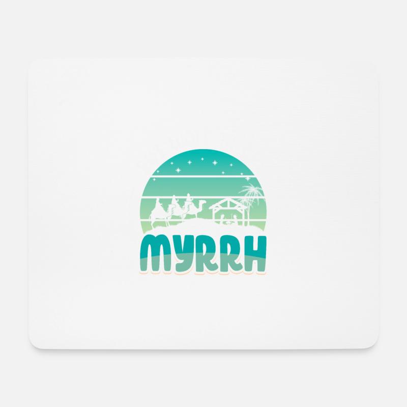 Aber Warte, Da Ist Myrrh Lustiges Weihnachtshemd - Mousepad (Querformat) - Weiß