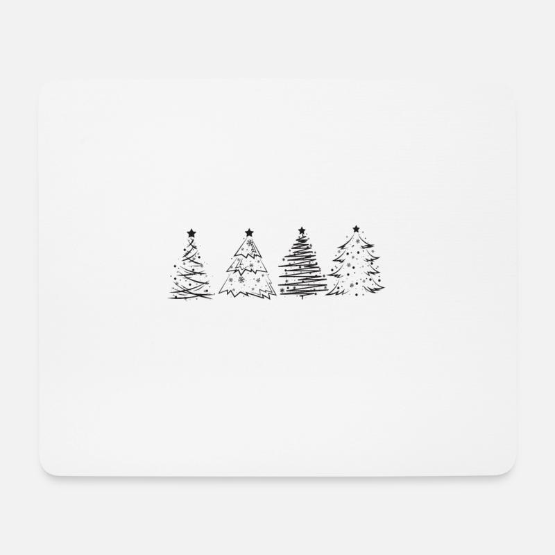 Christmas Trees, Christmas Trees - Mouse Pad (horizontal) - white
