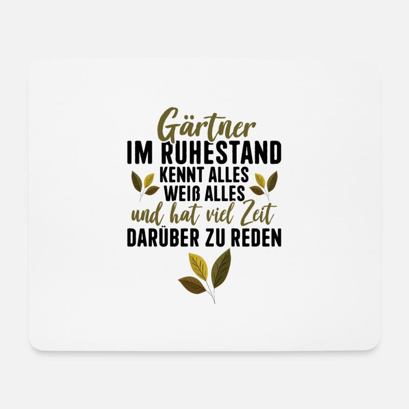 Gärtner im Ruhestand - Mousepad (Querformat) - Weiß
