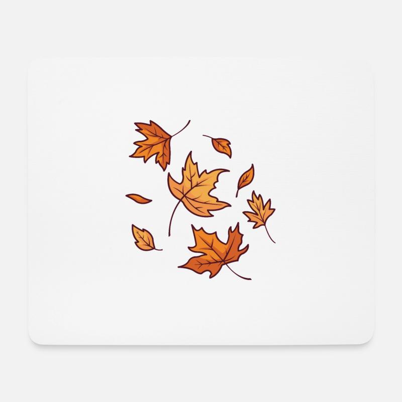 Herbstblätter - Mousepad (Querformat) - Weiß