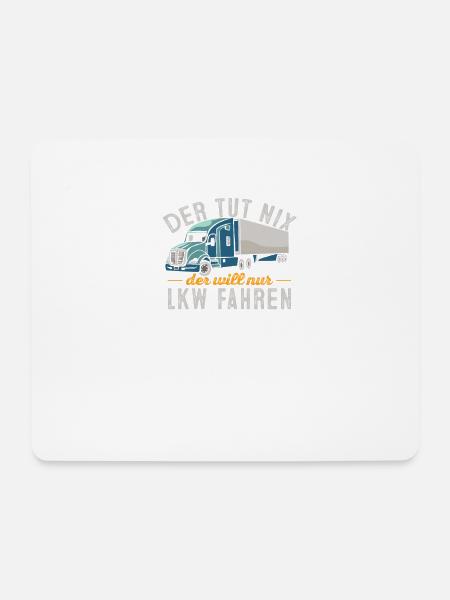 Der Tut Nix Der Will Nur LKW Fahren Geschenk - Mousepad (Querformat) - Weiß