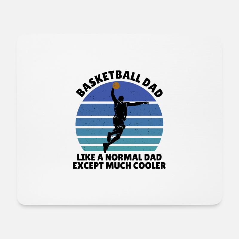 basketball dad - Mousepad (Querformat) - Weiß