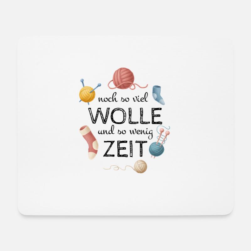 Schöner Strickmuster Spruch für Mütter Geschenk - Mousepad (Querformat) - Weiß