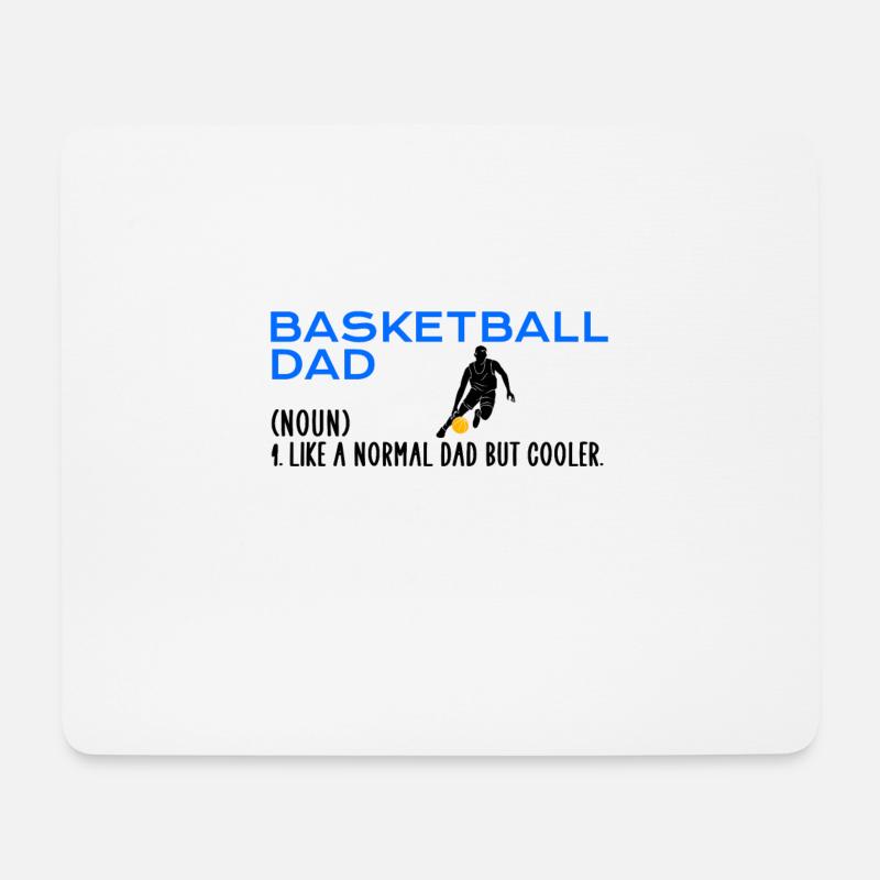 Basketball dad - Mousepad (Querformat) - Weiß