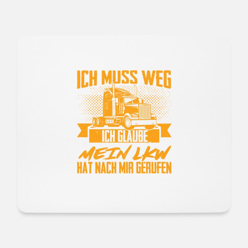Ich Muss Weg Mein LKW Hat Gerufen Geschenkidee LKW - Mousepad (Querformat) - Weiß