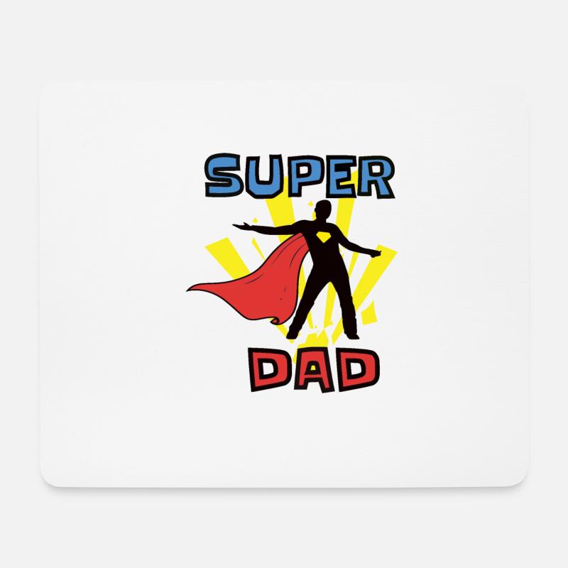 super dad - Mousepad (Querformat) - Weiß