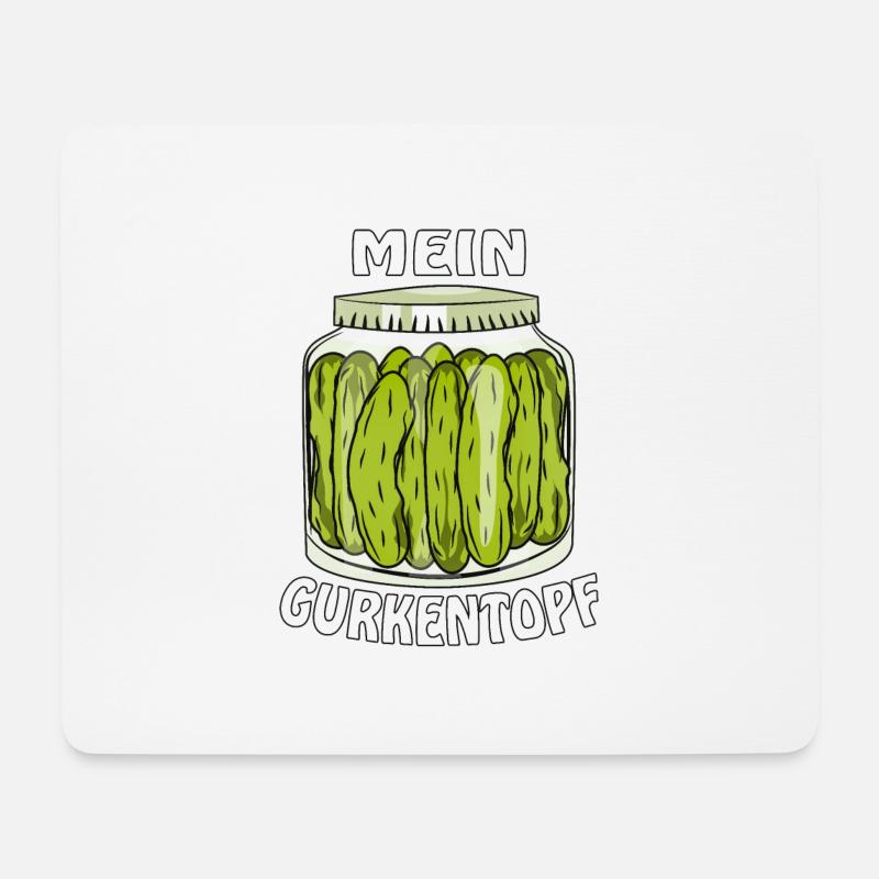 MEIN GURKENGLAS - Mousepad (Querformat) - Weiß