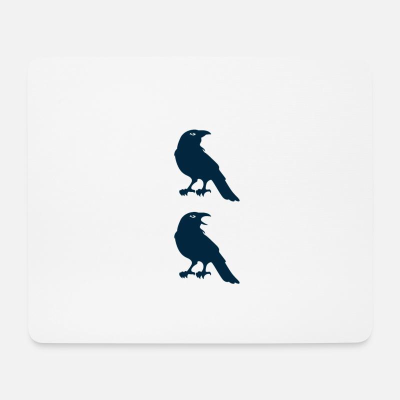 Crow Schrei Geek oder Hipster Geschenk - Mousepad (Querformat) - Weiß