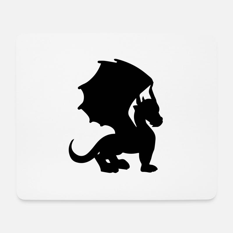 Winged dragon - Mouse Pad (horizontal) - white