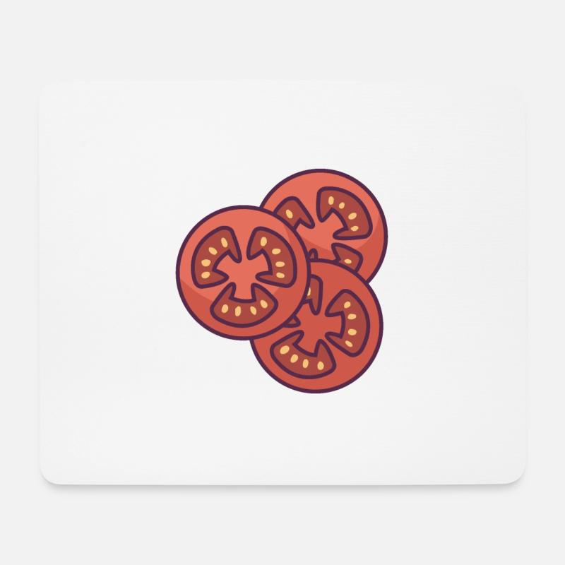 Tomatenscheiben - Mousepad (Querformat) - Weiß