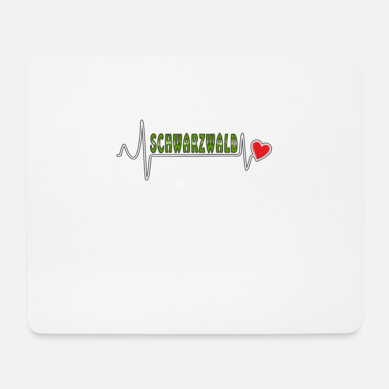 HERZSCHLAG SCHWARZWALD - Mousepad (Querformat) - Weiß