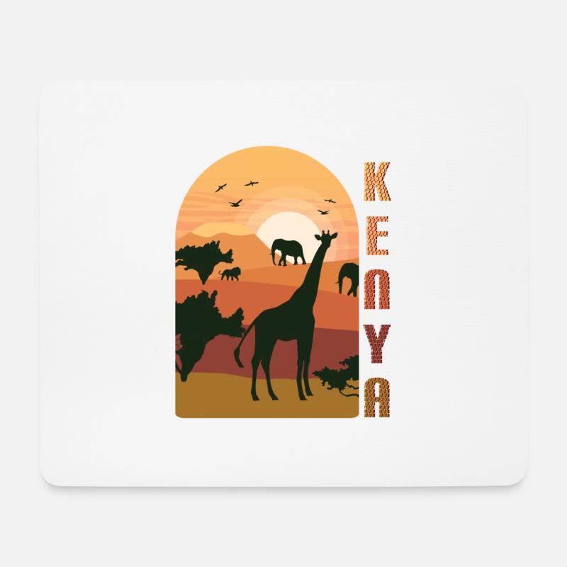 Kenia ist wundervoll - Mousepad (Querformat) - Weiß