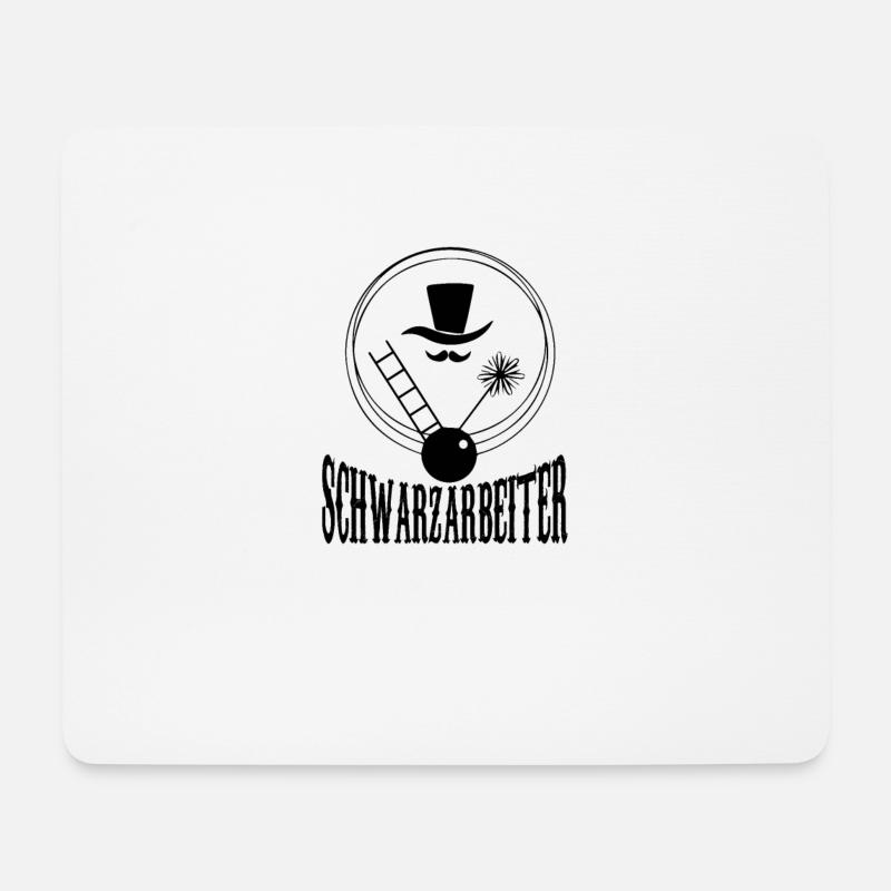 Lustiges Schwarzarbeiter Schornsteinfeger Geschenk - Mousepad (Querformat) - Weiß