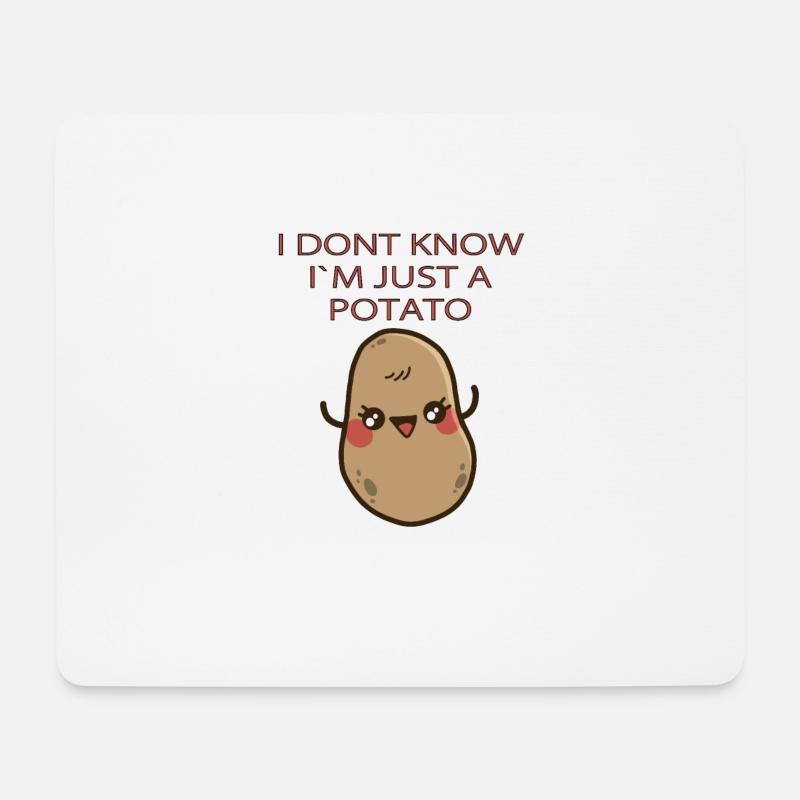 Potato Kartoffel - Mousepad (Querformat) - Weiß