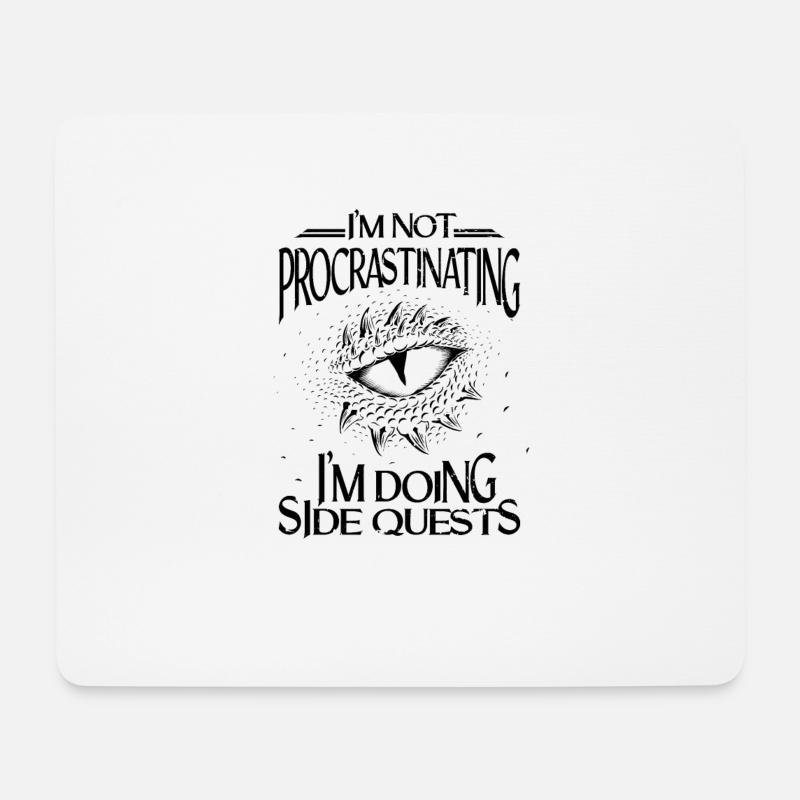 RPG Rollenspiel Würfel - Mousepad (Querformat) - Weiß