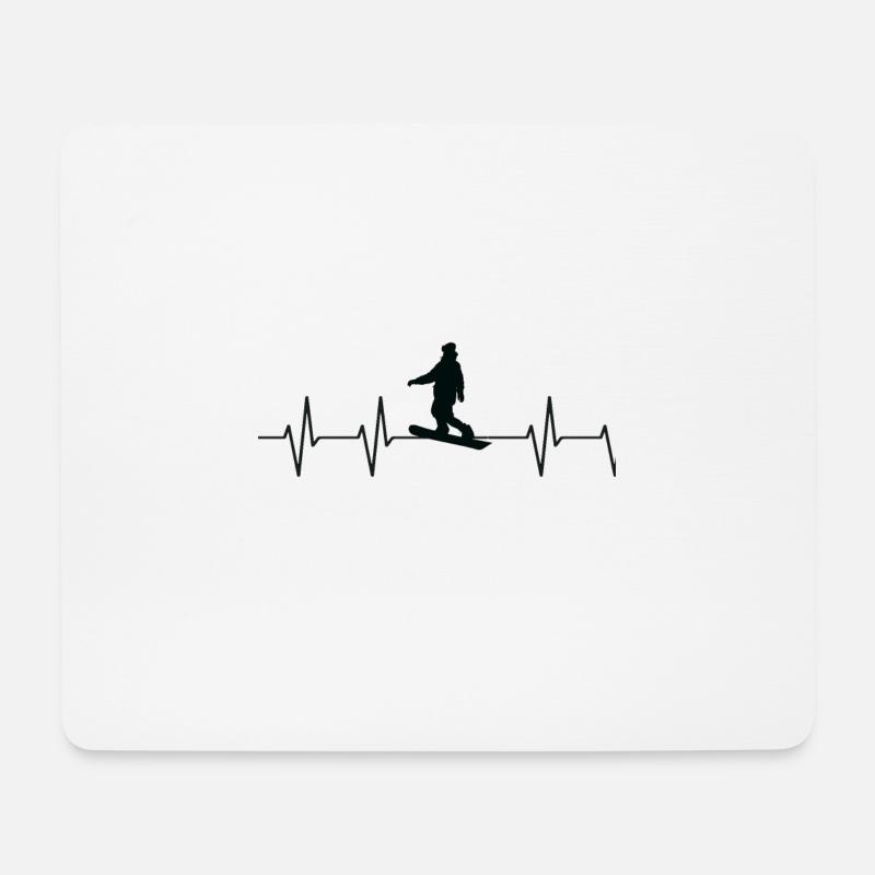 Snowboard - Mousepad (Querformat) - Weiß