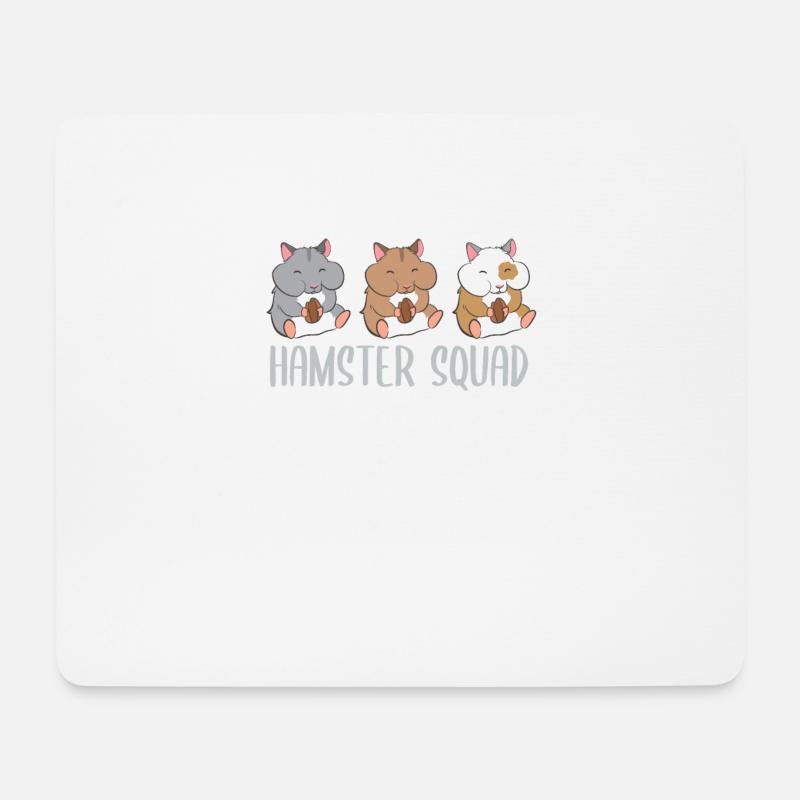Hamster Squad Funny hamster team - Mouse Pad (horizontal) - white