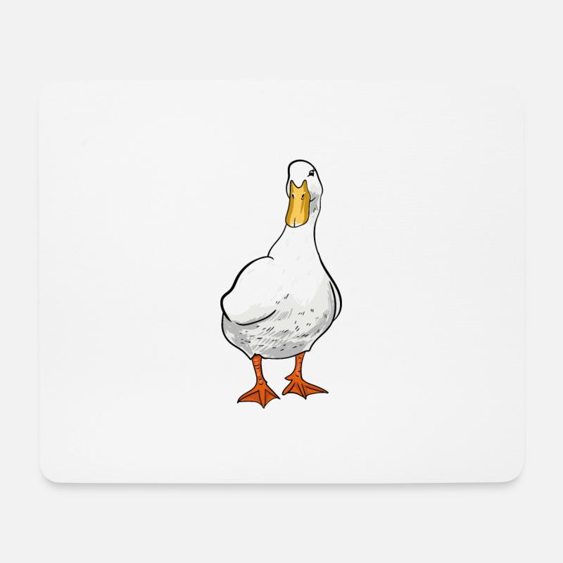 Ente - Mousepad (Querformat) - Weiß