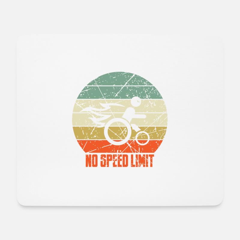 Lustiger Rollstuhl Spruch - Mousepad (Querformat) - Weiß