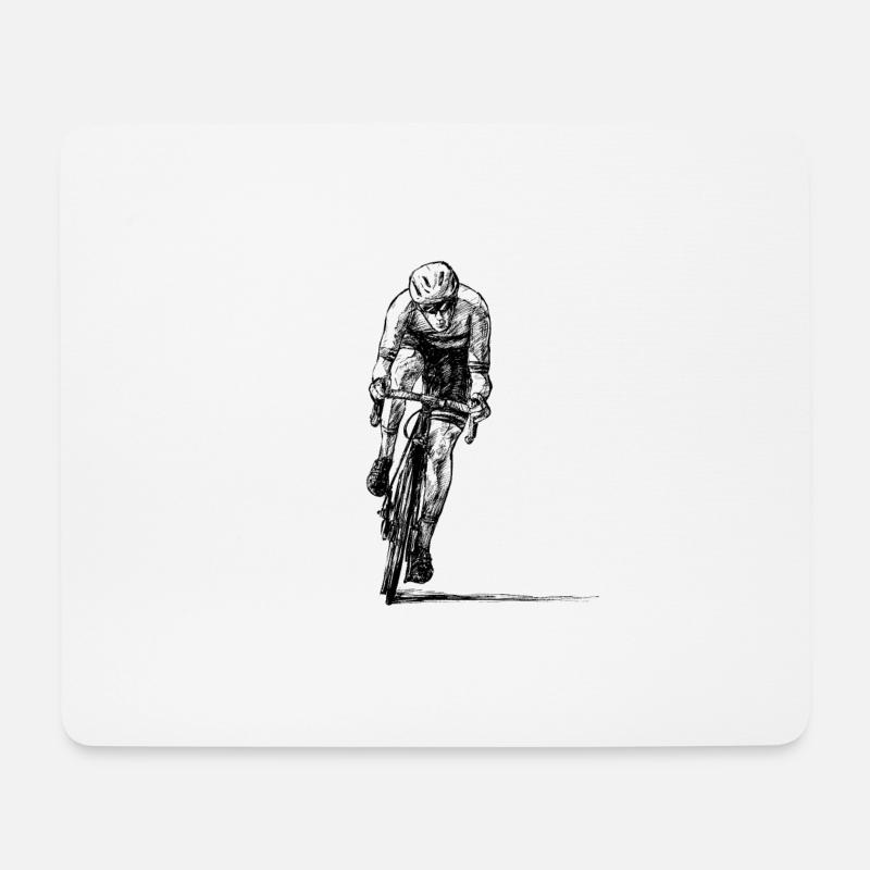 Rennräder - Mousepad (Querformat) - Weiß