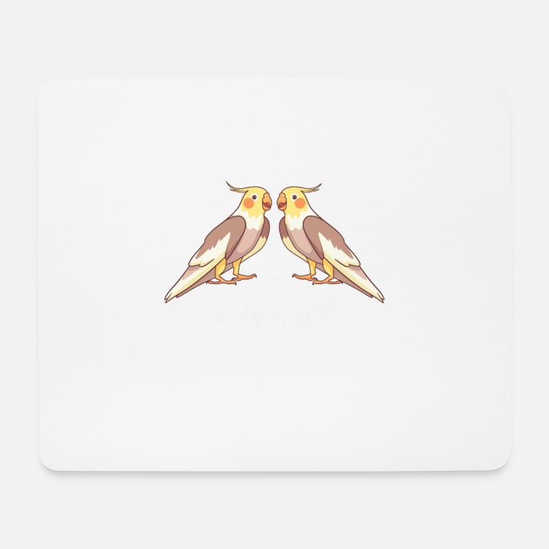 Nymphensittich Flüsterer Vogel Nymphensittichbesit - Mousepad (Querformat) - Weiß