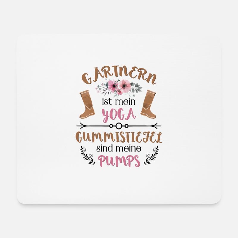 Schöner Garten Spruch für Gärtnerin Geschenk - Mousepad (Querformat) - Weiß