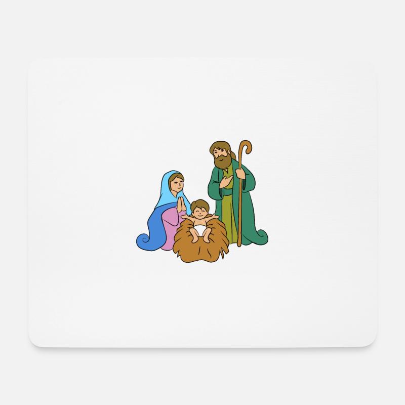 Heilige Familie - Mousepad (Querformat) - Weiß