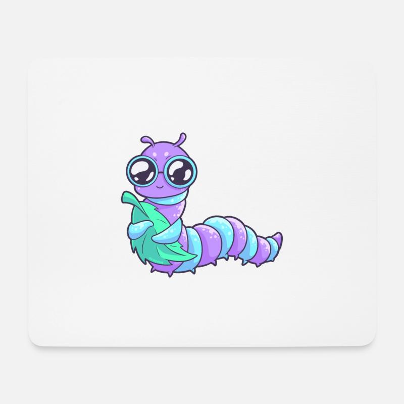 Raupe Schmetterling - Mousepad (Querformat) - Weiß