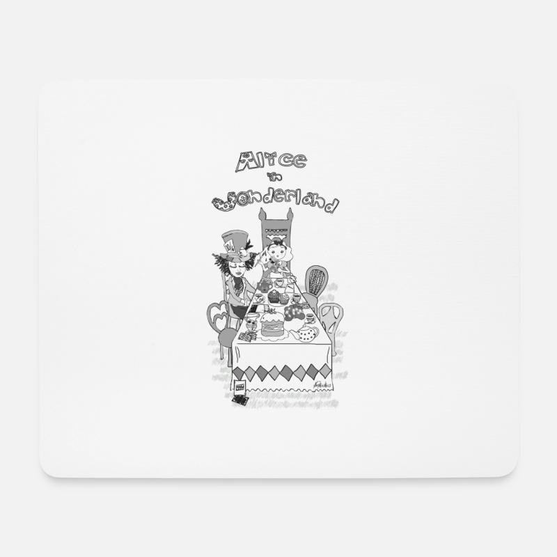 Alice im Wunderland - Mousepad (Querformat) - Weiß