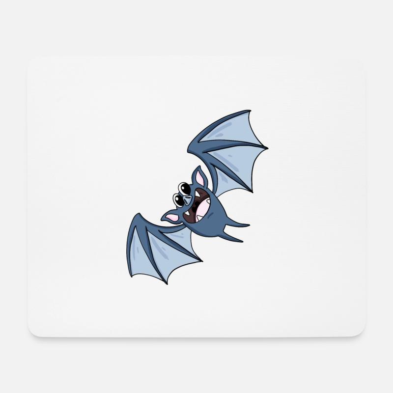 Fledermaus - Mousepad (Querformat) - Weiß