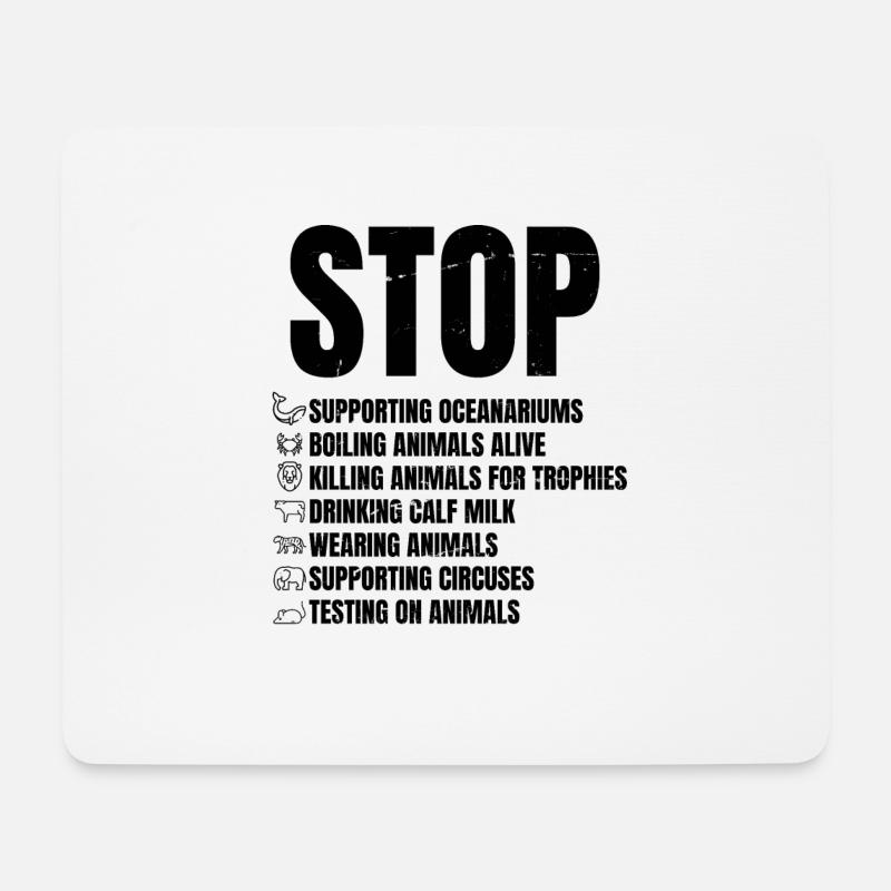 Save The Planet - Animal Rights Organization - - Mousepad (Querformat) - Weiß