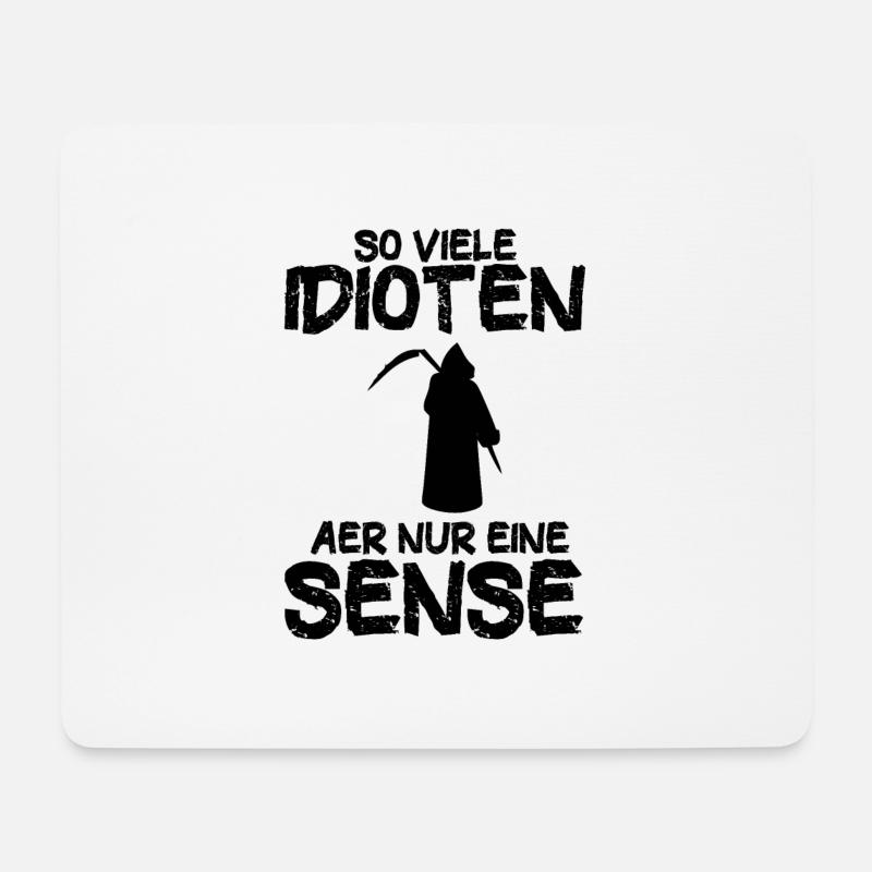 Lustige Sprüche Beleidigungen witzige Sprüche - Mousepad (Querformat) - Weiß