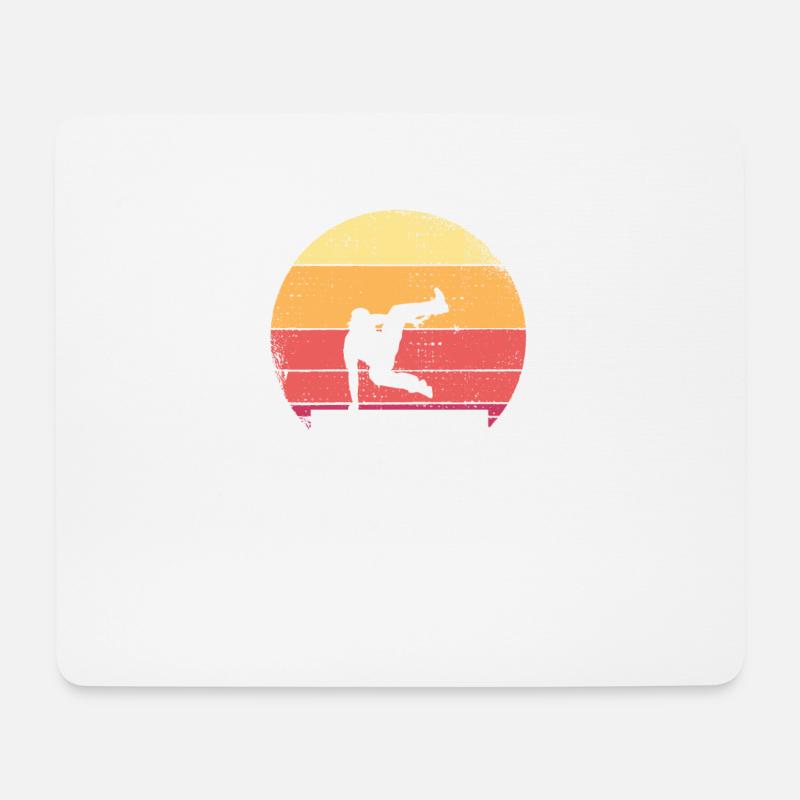 Lustige Parkour Freerunning Sport Geschenke - Mousepad (Querformat) - Weiß