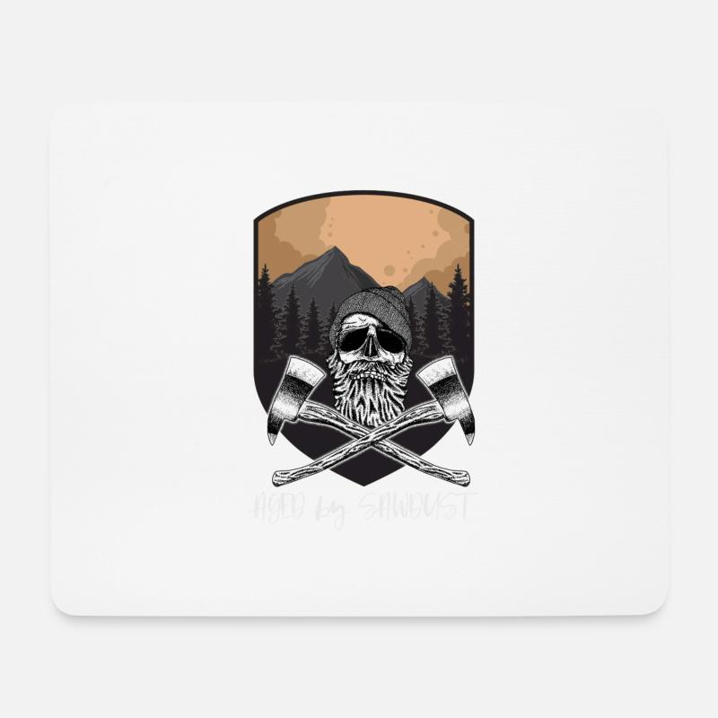 Timber - Mousepad (Querformat) - Weiß
