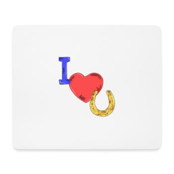 Idée cadeau chevaux - Tapis de souris (format paysage) - blanc - Devant