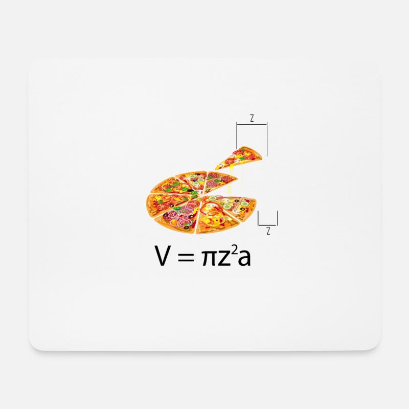 Pizza Mathe Pi Student Ingenieur Professor - Mousepad (Querformat) - Weiß