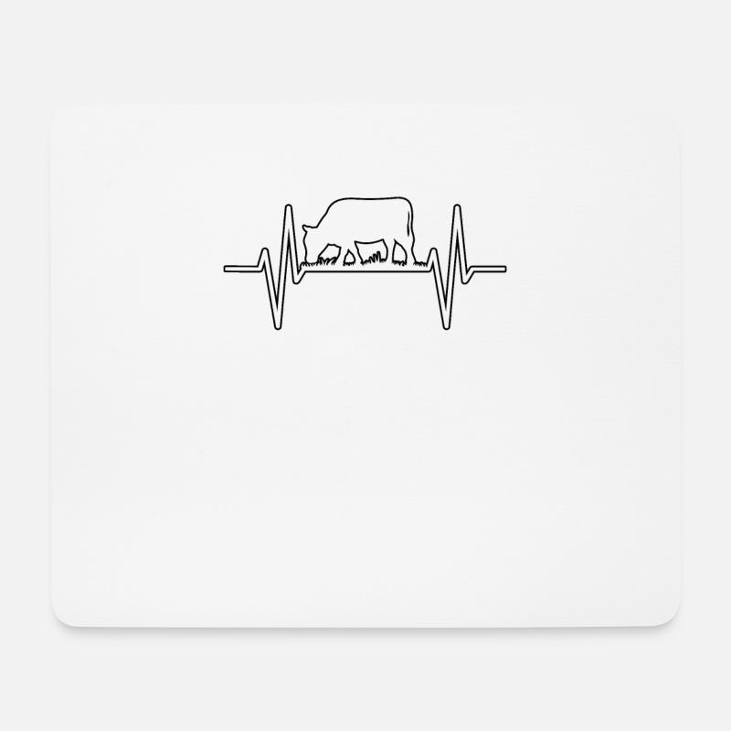 Bauern Landwirtschaft Kühe Kuh - Mousepad (Querformat) - Weiß