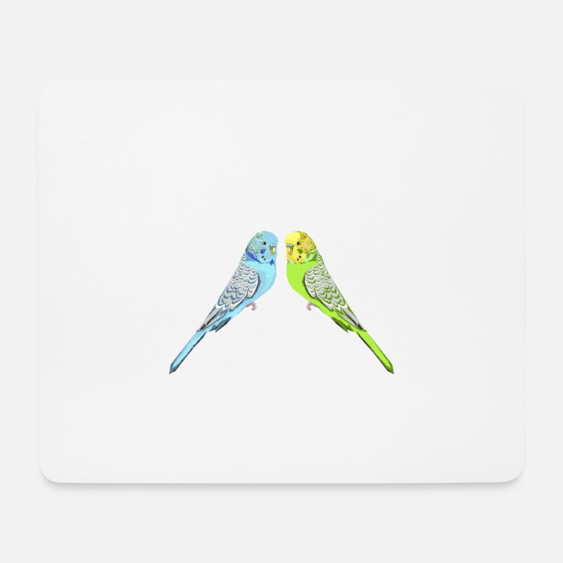Wellensittich Vogel Wellensittichliebhaber Lustige - Mousepad (Querformat) - Weiß