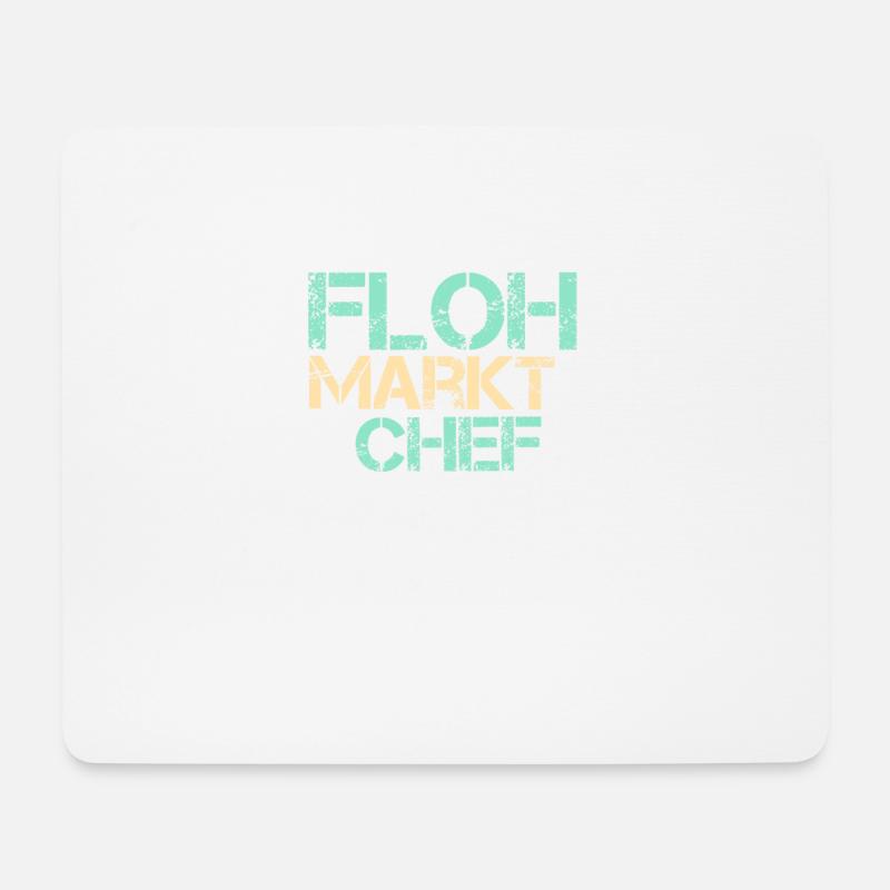 Flohmarkt Chef Markt Tag Geschenk Händler Trödelma - Mousepad (Querformat) - Weiß