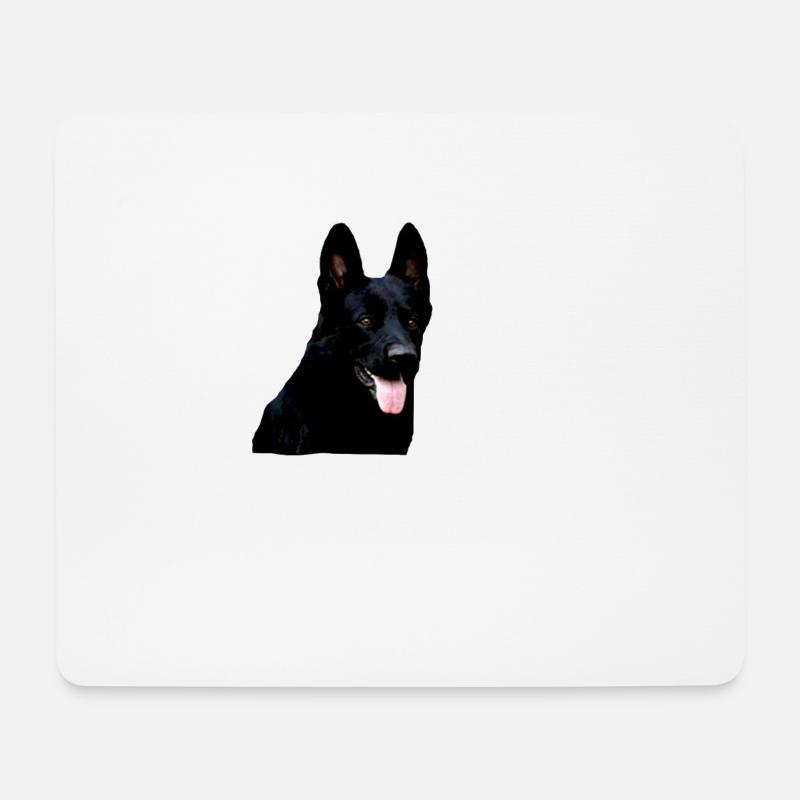 Schäferhund Deutscher Schäferhund schwarzer Hund - Mousepad (Querformat) - Weiß