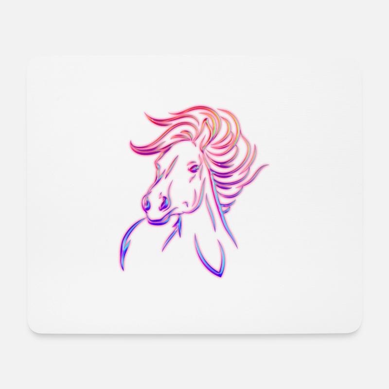 Beauty Pferdekopf schönes Motiv & Hingucker - Mousepad (Querformat) - Weiß