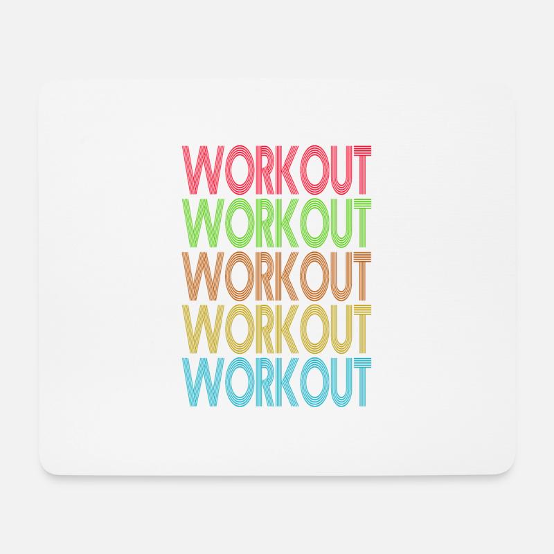 Gym - Fitnessstudio - Bodybuilding - Workout - Mousepad (Querformat) - Weiß