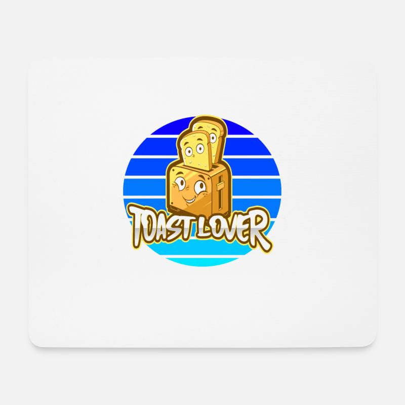 Toast Lover - Mousepad (Querformat) - Weiß